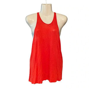 T by Alexander Wang Linen Silk Blend Scoop Neck Tank Top